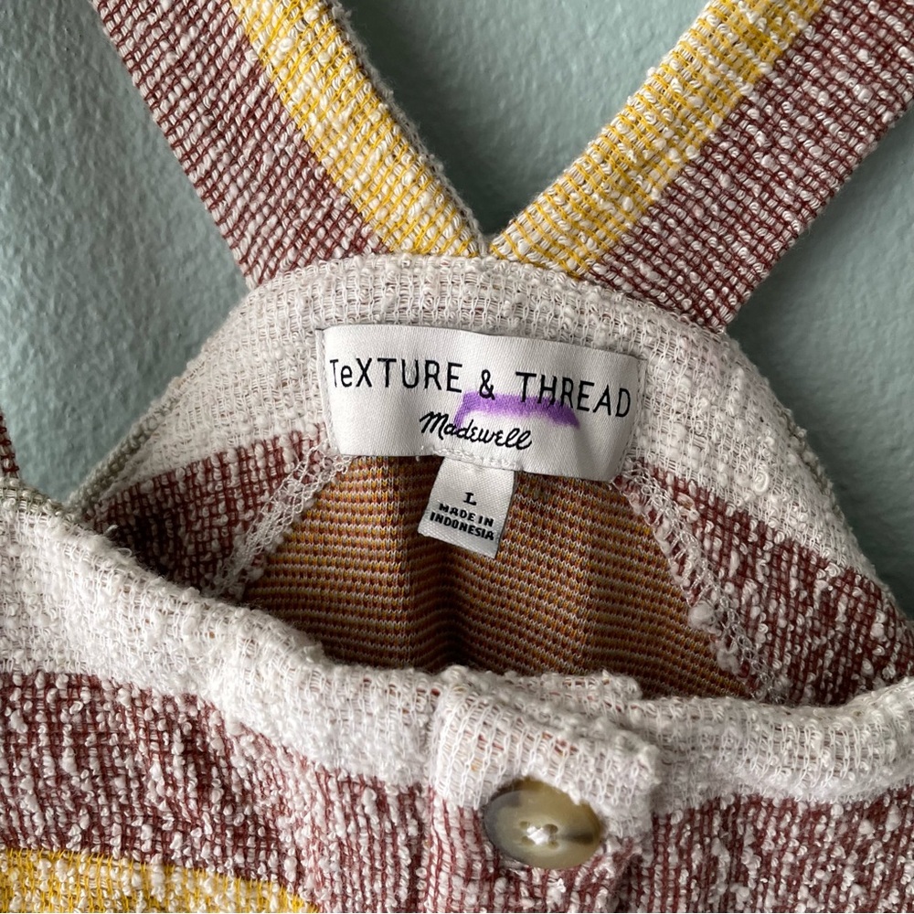Madewell | Texture & Thread Striped Racerback Ruffle Tank Top Blouse - Picture 5 of 6